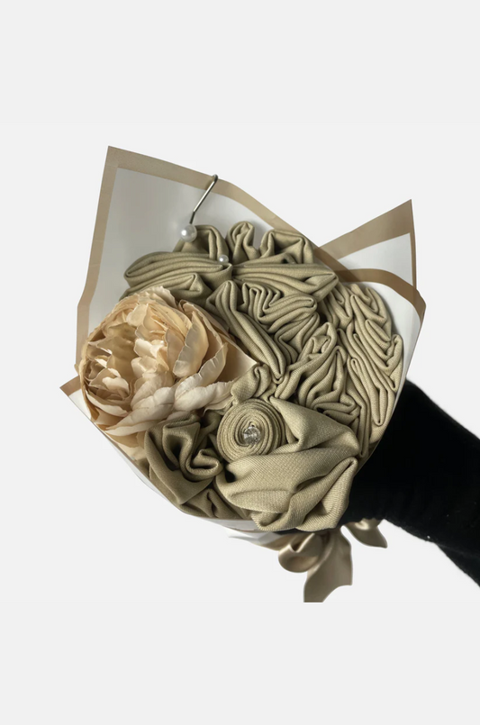 Hijab bouquet beige